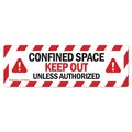 Signmission Confined Space Keep Out 18in Non-Slip Floor Marker, 16" x 16", FD-2-R-16-99856 FD-2-R-16-99856